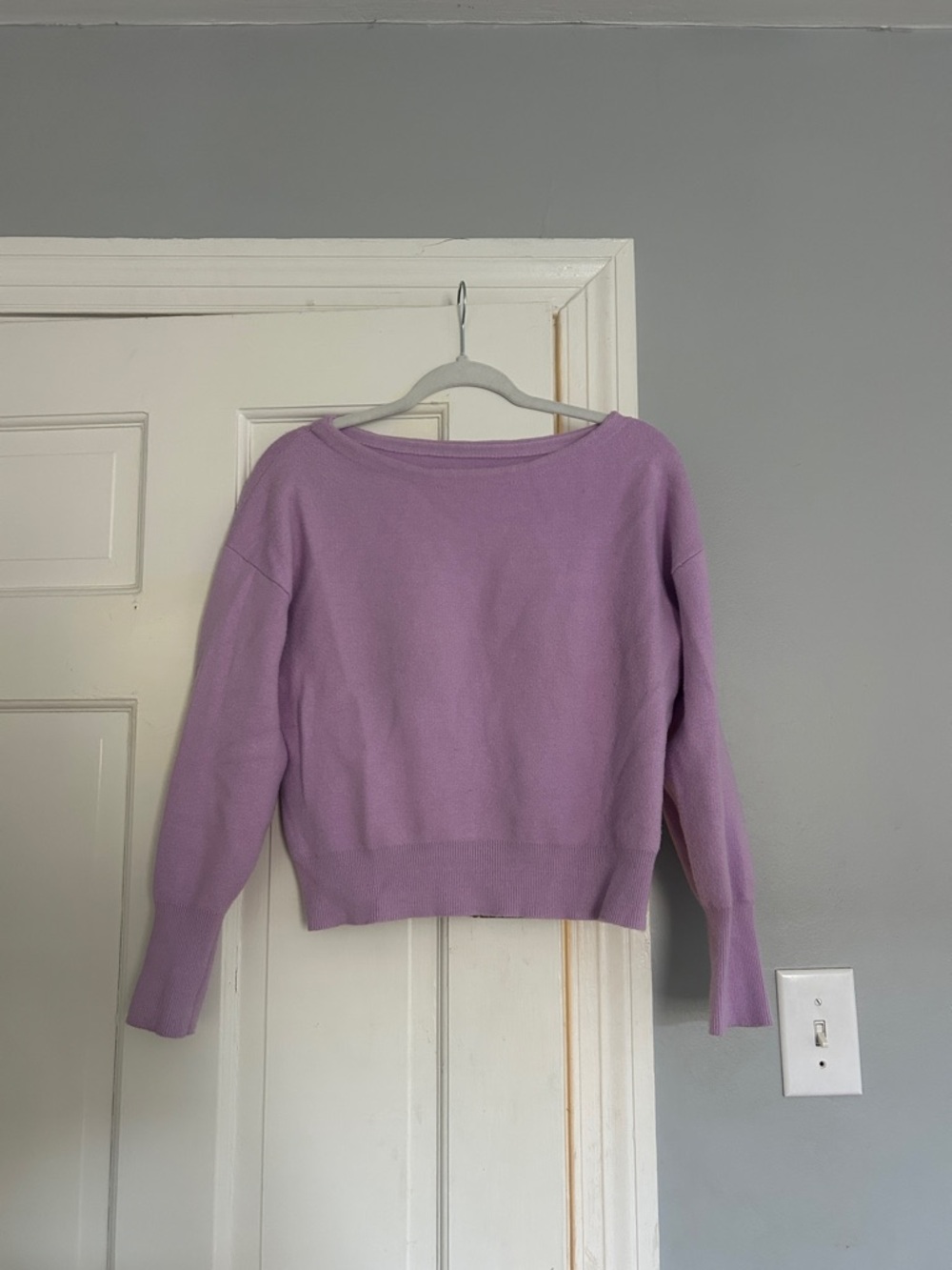 Maeve Lavender Scoopneck Crew Sweater